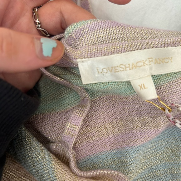 NWT love shack fancy Lessie mini dress rainbow pastel sunrise - Picture 5 of 5